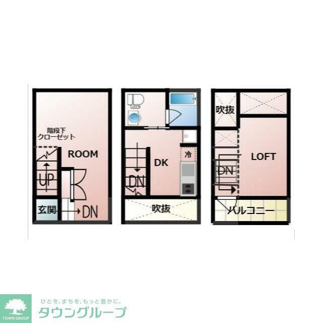 K1 TOWN(1K/1階)の間取り写真