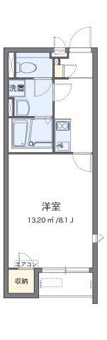 クレイノアベイユNII(1K/2階)の間取り写真