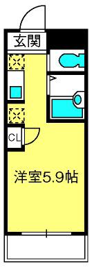 KYビルファンシーマンション(ワンルーム/2階)の間取り写真