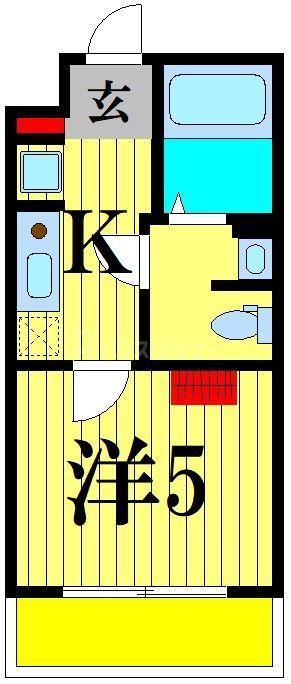 アーバンレジデンス亀有(1K/3階)の間取り写真