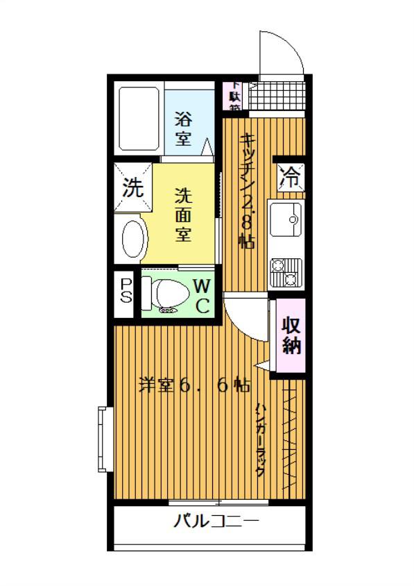LA MINETTE(1K/4階)の間取り写真