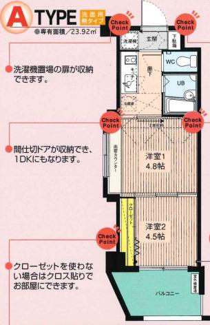 NO.46 ORIENTBLD(2K/11階)の間取り写真