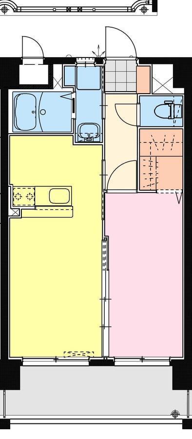SKY DESIGNII(1LDK/4階)の間取り写真