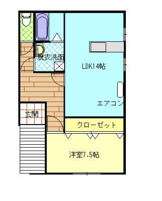 BELLE MAISON(1LDK/2階)の間取り写真