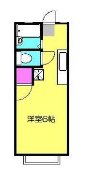 ソレイユ宮前(ワンルーム/2階)の間取り写真