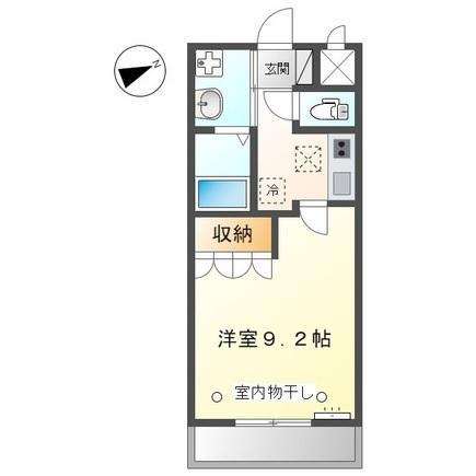 プランドール(1K/1階)の間取り写真