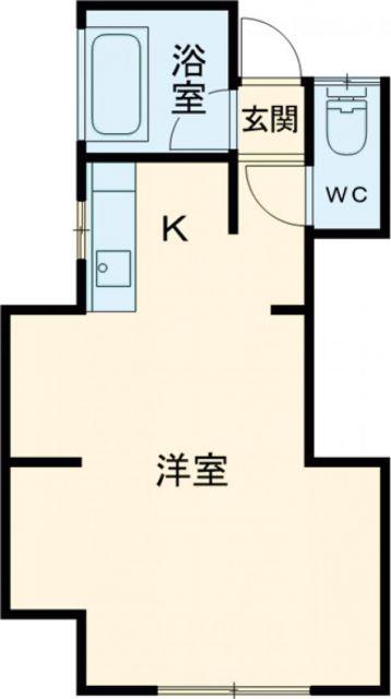 小田アパート(1K/2階)の間取り写真