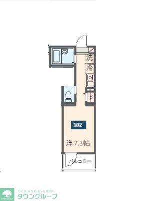 MELDIA大宮北A(ワンルーム/2階)の間取り写真