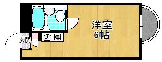 ラ・フェスタ牧野(ワンルーム/2階)の間取り写真