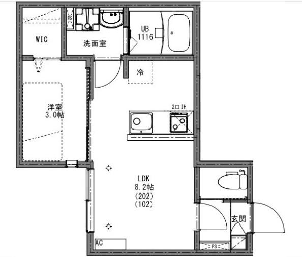 WISE TERRACE 西大宮(1LDK/3階)の間取り写真