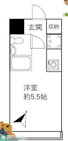 セレスティン我孫子(ワンルーム/3階)の間取り写真