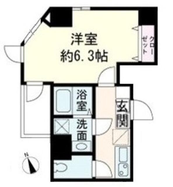 ブリヤン諏訪台(1K/3階)の間取り写真