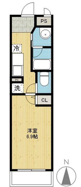 NOUVELLE(1K/3階)の間取り写真