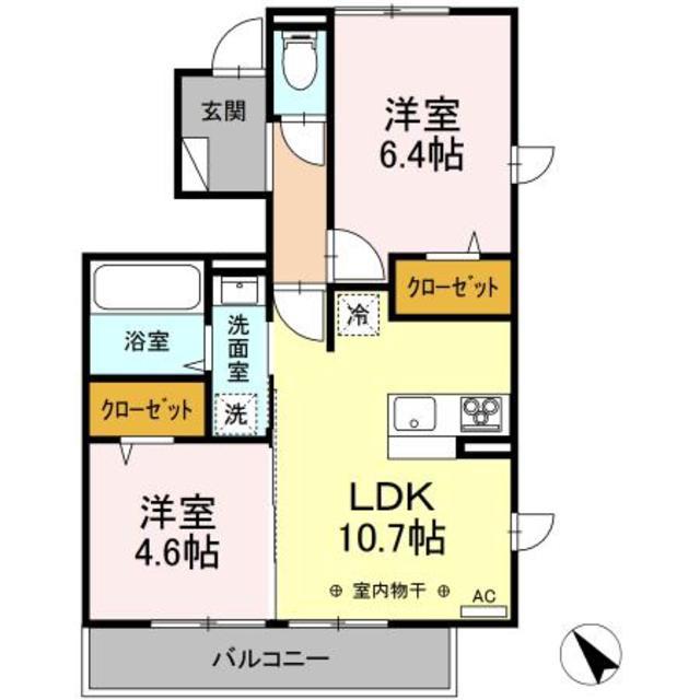 ルミエール(3LDK/1階)の間取り写真