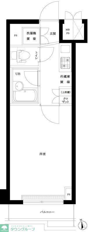 ルーブル大森八番館(1K/2階)の間取り写真