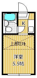 エクレール金町(1K/1階)の間取り写真