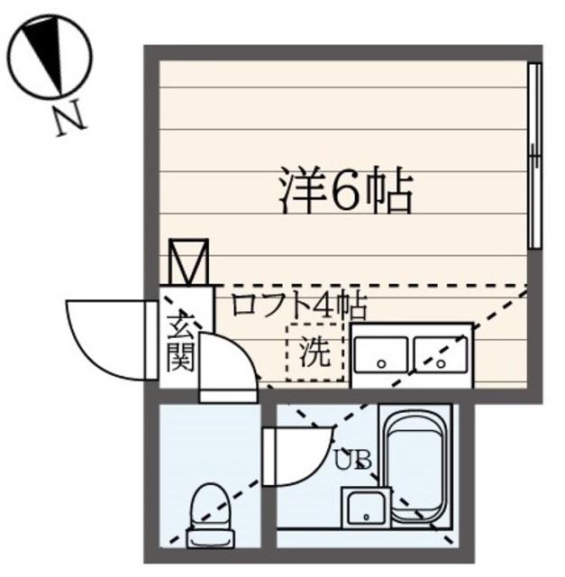 ユナイト川崎レイモンドの杜(ワンルーム/2階)の間取り写真