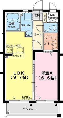ハピネス ヴィレッジ(1LDK/3階)の間取り写真