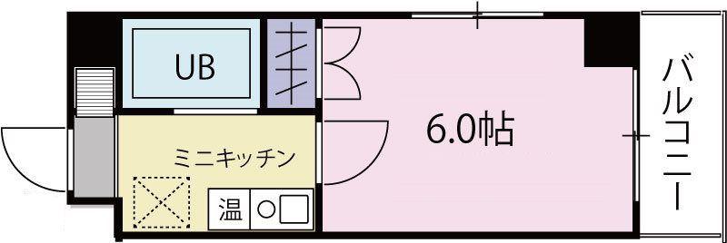 ベルビー川崎(1K/7階)の間取り写真