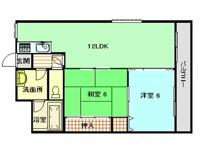 M・Eビル(2LDK/4階)の間取り写真