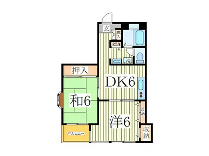 浅商第一マンション(2DK/3階)の間取り写真