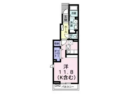 ソレイユメゾン(ワンルーム/1階)の間取り写真