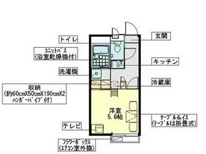 レオパレスアーバンコート東大沢(1K/2階)の間取り写真