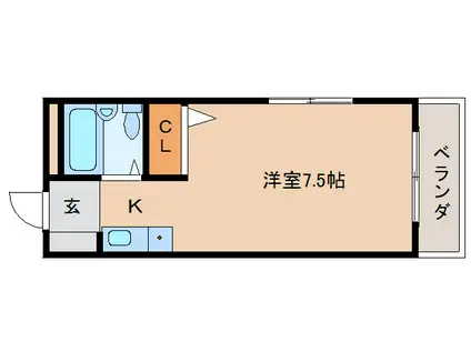 メゾン ホリヤマ(ワンルーム/3階)の間取り写真