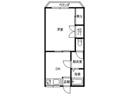 メゾントータス(1DK/1階)の間取り写真