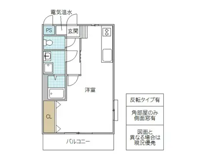 LUMIERE2000(ワンルーム/4階)の間取り写真