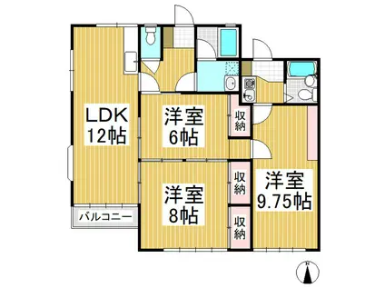 LIFE STAGE ASAHI(3LDK/2階)の間取り写真