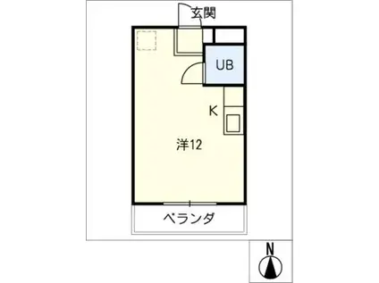 エンジライフ源(ワンルーム/2階)の間取り写真