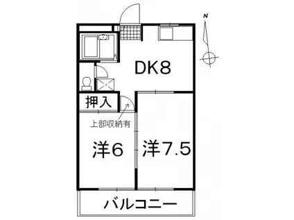メゾン・ド・ラミエ(2DK/3階)の間取り写真