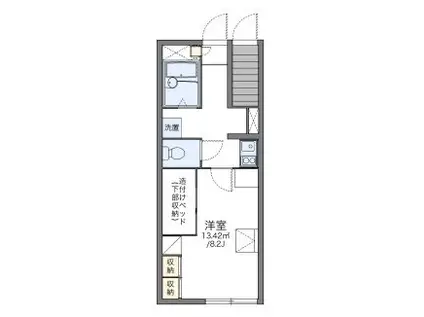 レオパレススペース好日(1K/2階)の間取り写真