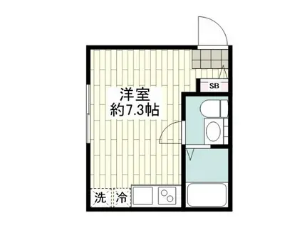 VINOSITY YAMATE(ワンルーム/1階)の間取り写真