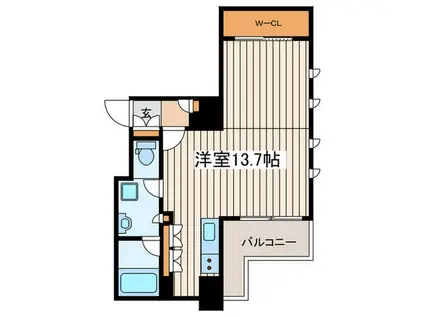 グランプレオ武蔵野(ワンルーム/11階)の間取り写真