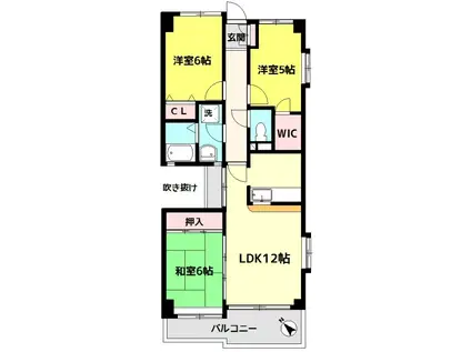 FIXE・KENTOGREEN(3LDK/3階)の間取り写真