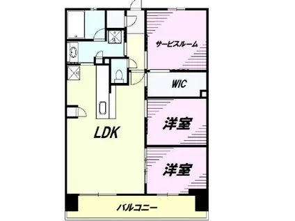 八王子レジデンス(2SLDK/2階)の間取り写真