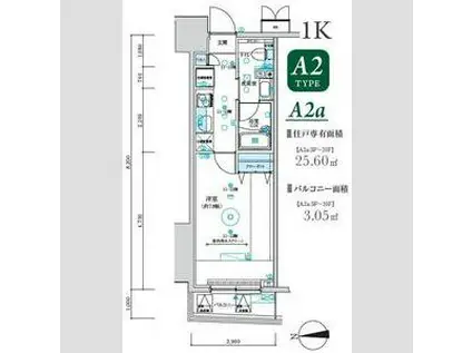 マキシヴ八王子トレ(1K/10階)の間取り写真