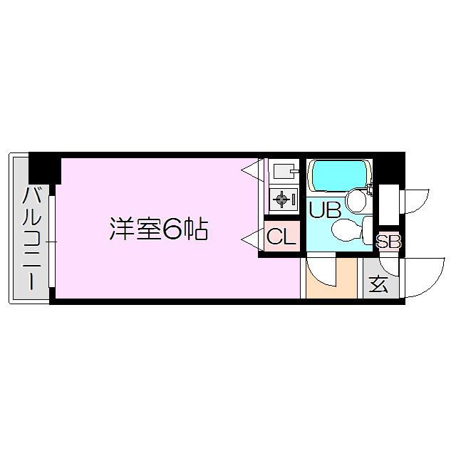 ファースト東中島(ワンルーム/3階)の間取り写真