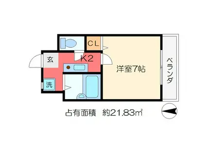 ハウゼ聖護院(1K/3階)の間取り写真