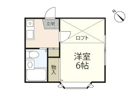 RAFFINE KUSATU(1K/2階)の間取り写真