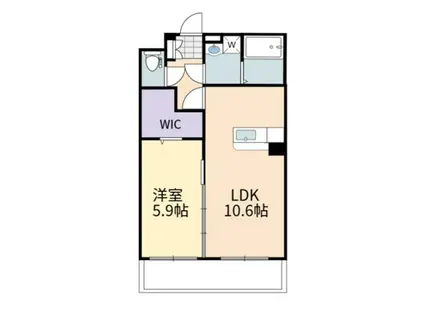 アーデン土与丸(1LDK/2階)の間取り写真