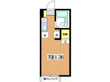 ハイムSHIRAI(ワンルーム/1階)の間取り写真