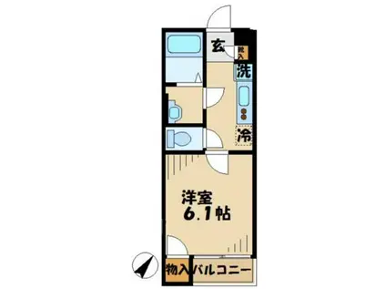 レオネクスト幸良III(1K/2階)の間取り写真