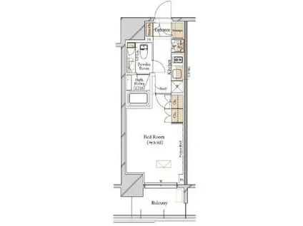 ブランシエスタ飯田橋(1K/4階)の間取り写真