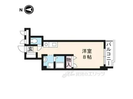 アルシェ丹波橋(1K/2階)の間取り写真