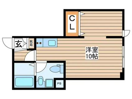 プラッツ南仙台I(ワンルーム/1階)の間取り写真