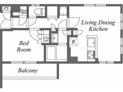 ユーレジデンス西台(1LDK/3階)の間取り写真