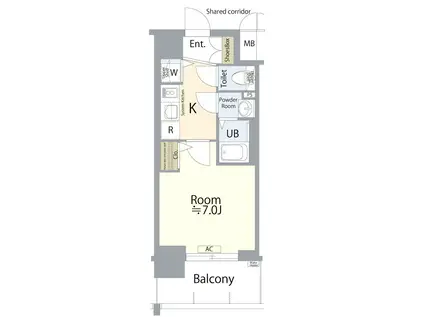 エスプレイス名古屋神宮前(1K/6階)の間取り写真